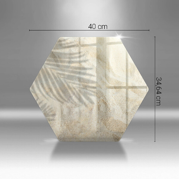 Tábua de cortar alimentos Folhas de palmeira e areia