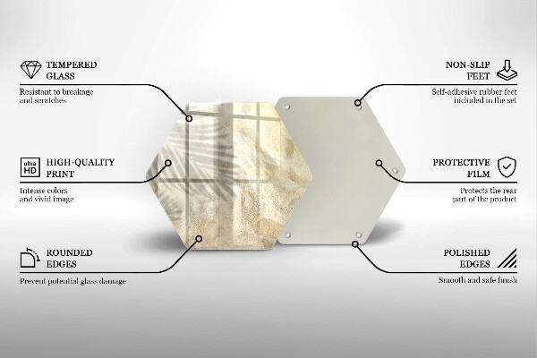 Tábua de cortar alimentos Folhas de palmeira e areia