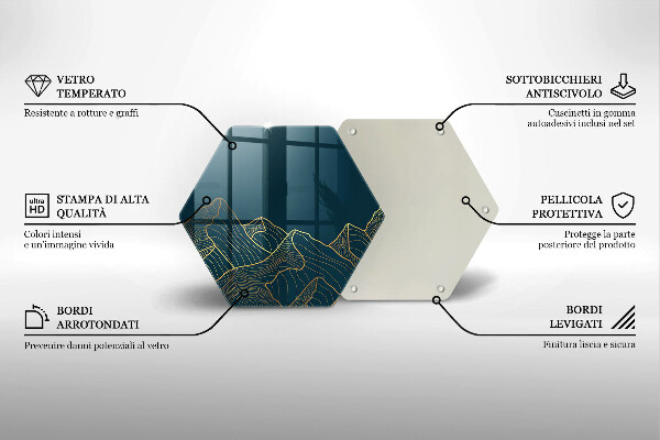 Tábua cozinha Montanhas abstratas