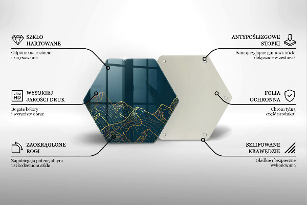 Tábua cozinha Montanhas abstratas