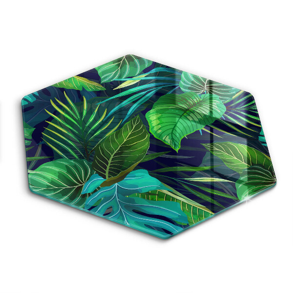Tábua para corte Ilustração de folhas da selva