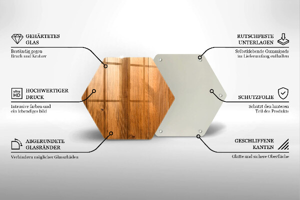 Tábua de cortar de vidro Tábuas de madeira