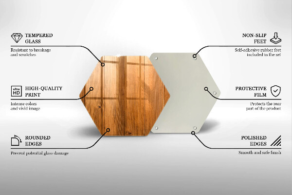 Tábua de cortar de vidro Tábuas de madeira