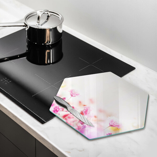 Tábua de corte de vidro Prado de flores