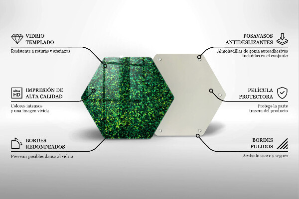 Tábua de vidro Planta com folhas pequenas