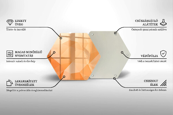 Tábua de corte de vidro Fundo geométrico