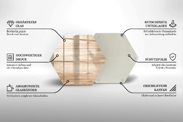 Tábua de cortar de vidro Tábuas de madeira