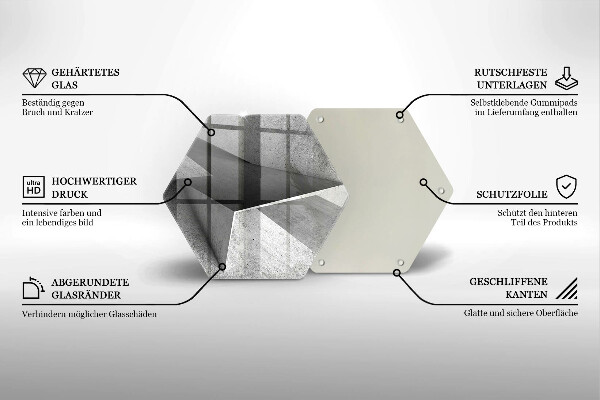 Tábua de vidro Abstração concreta
