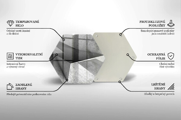 Tábua de vidro Abstração concreta
