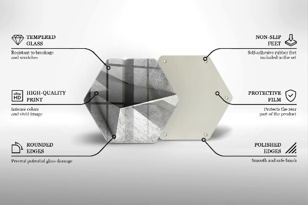 Tábua de vidro Abstração concreta