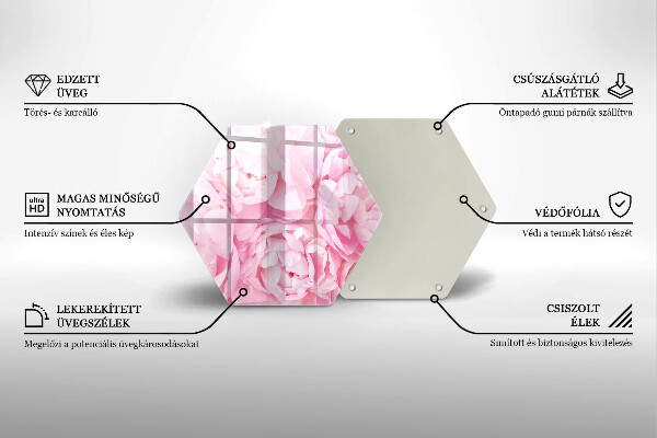 Tábua cozinha Peônias delicadas