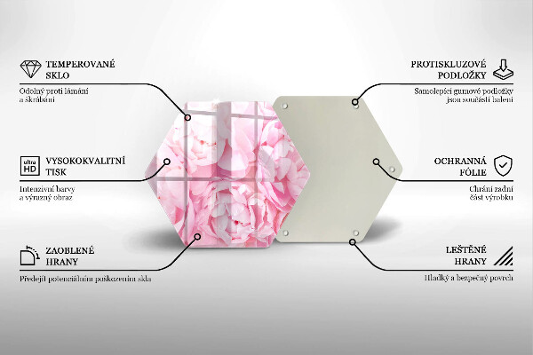 Tábua cozinha Peônias delicadas