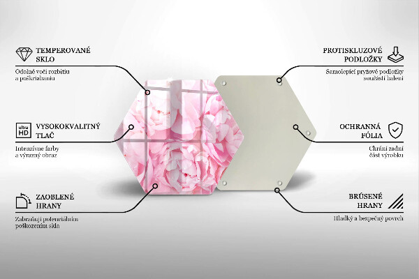 Tábua cozinha Peônias delicadas