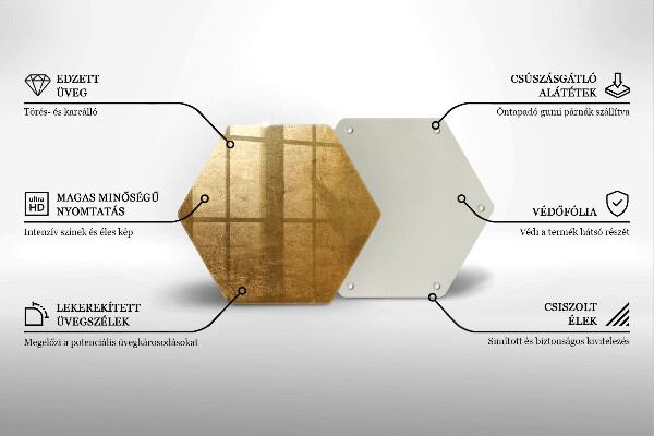 Tábua de cortar de vidro Fundo de textura dourada