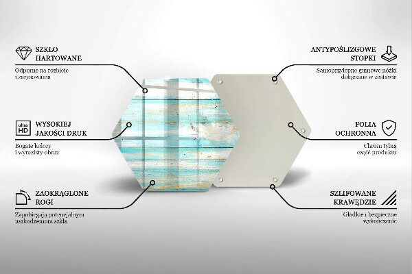Tábua de vidro Tábuas de madeira vintage