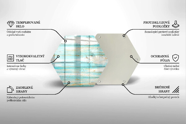 Tábua de vidro Tábuas de madeira vintage