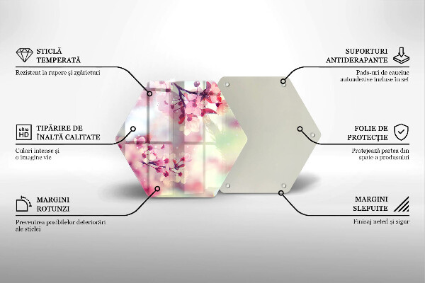 Tábua de cortar de vidro Flores de macieira da natureza