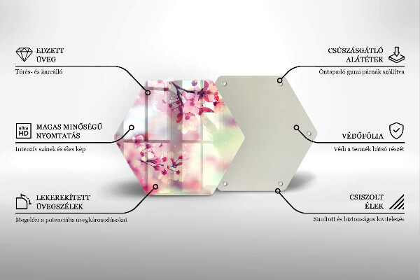 Tábua de cortar de vidro Flores de macieira da natureza
