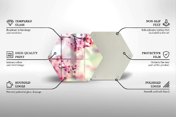 Tábua de cortar de vidro Flores de macieira da natureza