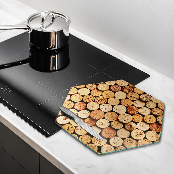 Tábua de vidro Padrão de rolhas de vinho