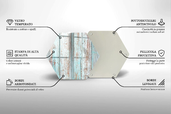 Tábua de vidro Tábuas antigas vintage