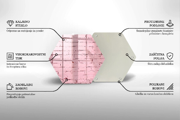 Tábua cozinha Parede de tijolos em tons pastel