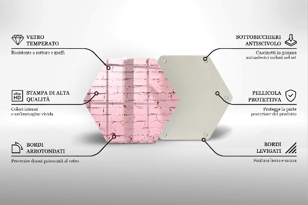 Tábua cozinha Parede de tijolos em tons pastel
