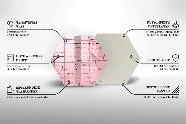 Tábua cozinha Parede de tijolos em tons pastel