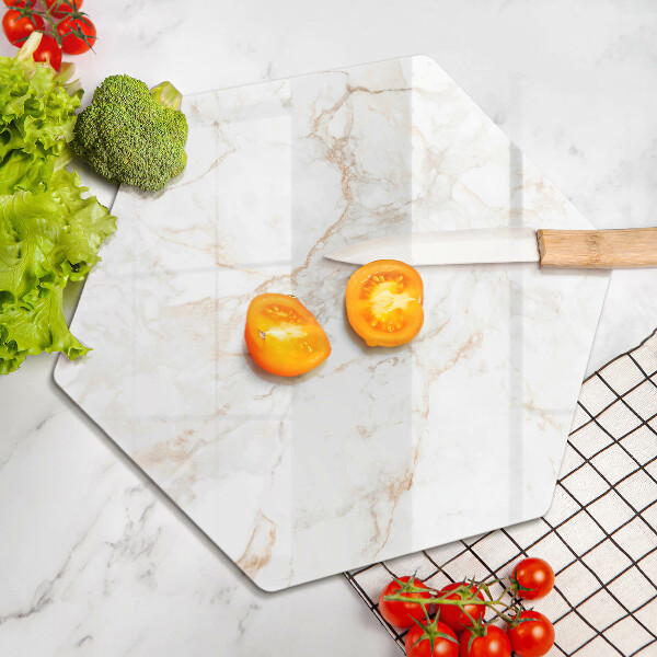 Tábua de cortar de vidro Pedra de mármore decorativa