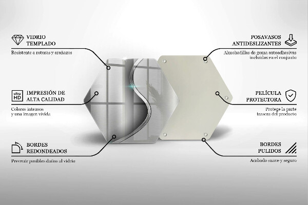 Tábua para corte Metal prateado abstrato