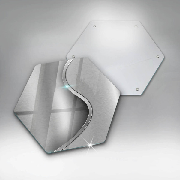 Tábua para corte Metal prateado abstrato