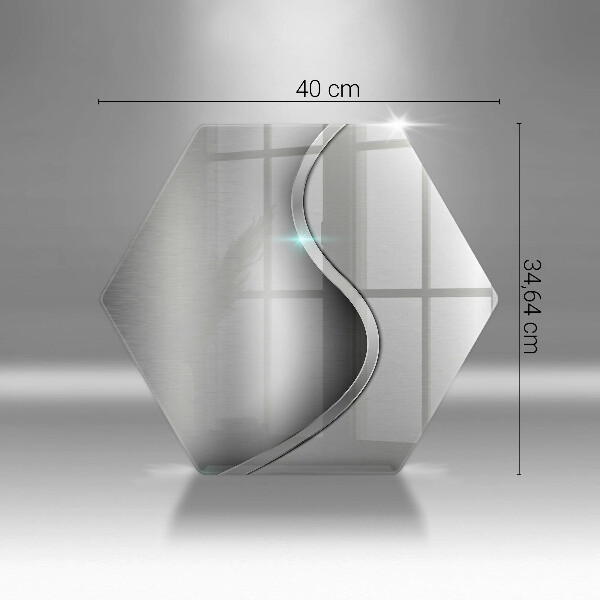 Tábua para corte Metal prateado abstrato