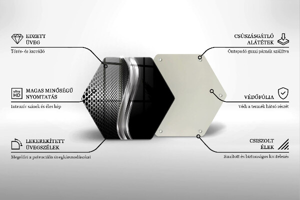 Tábua de corte de vidro Estrutura metálica