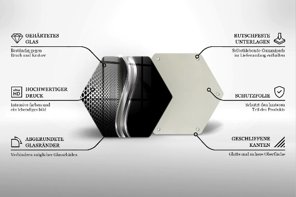 Tábua de corte de vidro Estrutura metálica
