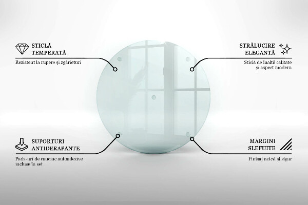 Tábua de vidro fi30 cm