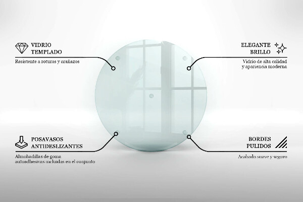 Tábua de vidro fi30 cm