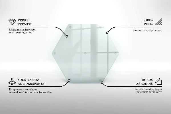 Tábua de corte de vidro h40 cm