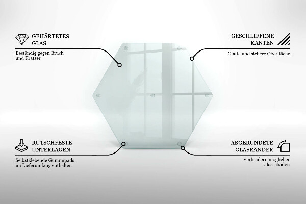 Tábua de corte de vidro h40 cm