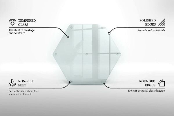 Tábua de corte de vidro h40 cm