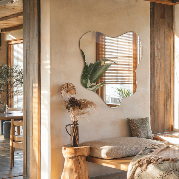 Espelho em forma de mancha 58x58 cm