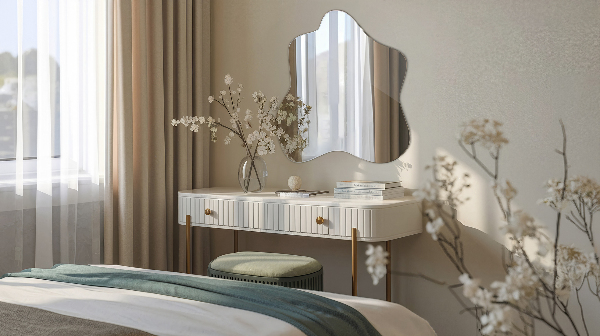 Espelho em forma de mancha 77x77 cm