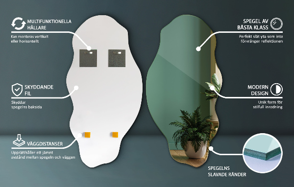 Espelho orgânico 40x80