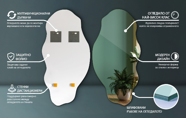 Espelho orgânico 40x80