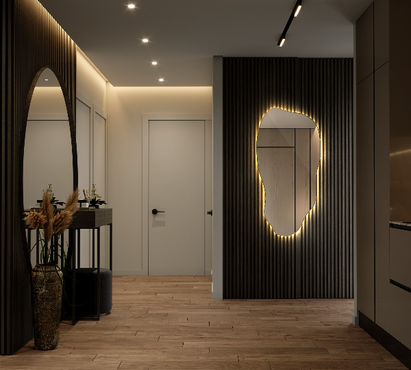 Espelho orgânico led à moda 40x80 cm