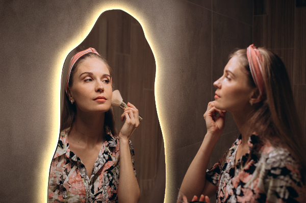 Espelho orgânico led espetacular 45x90 cm