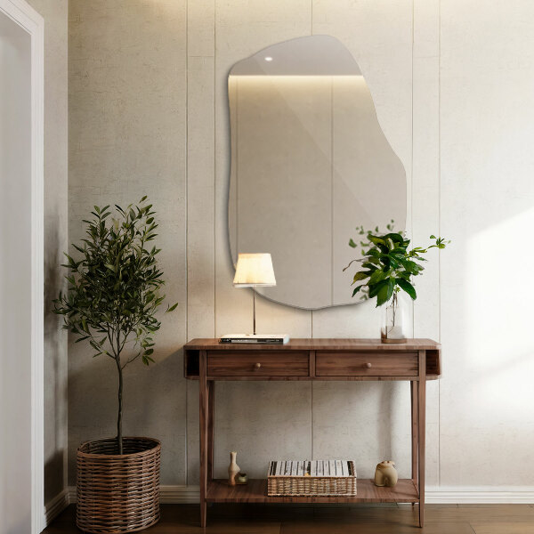 Espelho orgânico estiloso 90x59 cm