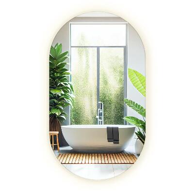 Espelho oval com led 58x100 cm