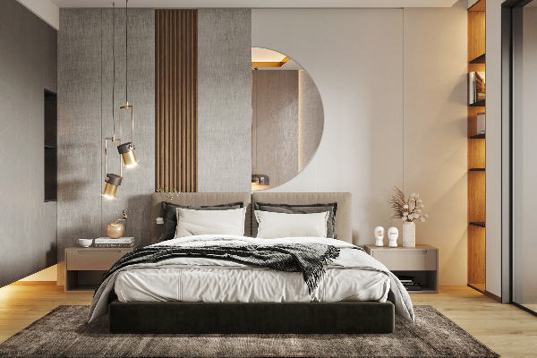 Espelho de parede semicircular sem moldura 40x80 cm