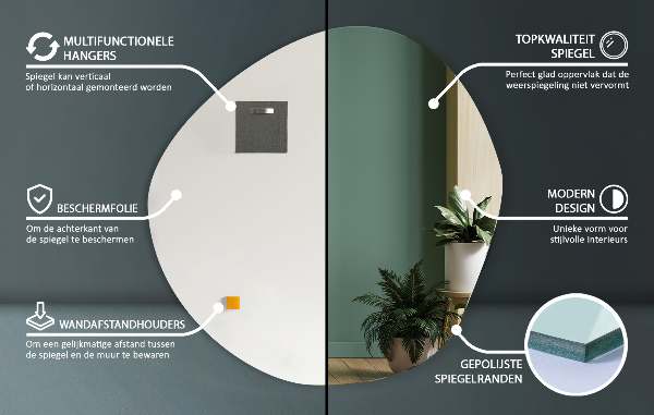 Espelho irregular 97x96 cm