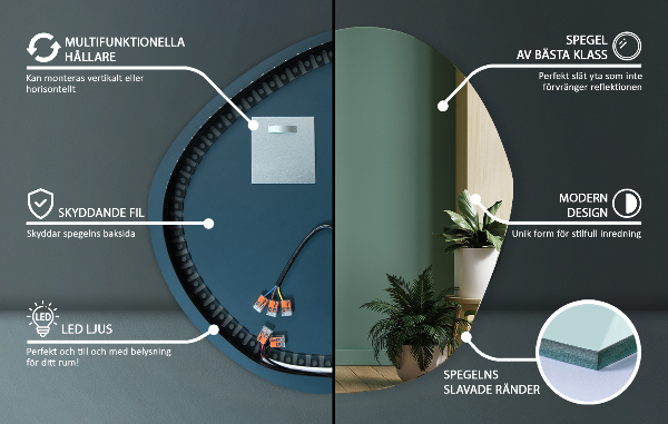 Espelho por medida LED 87x86 cm